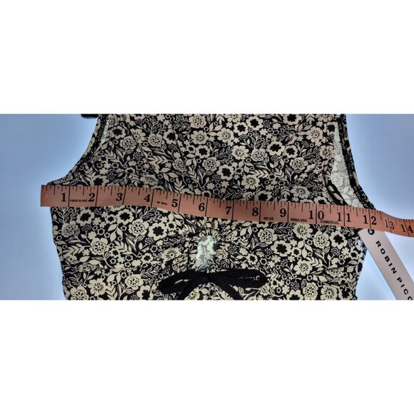 Robin Piccone Bikini Swim Top M Color Black Bottom High Rise Solid Sz M#20 - Picture 7 of 9